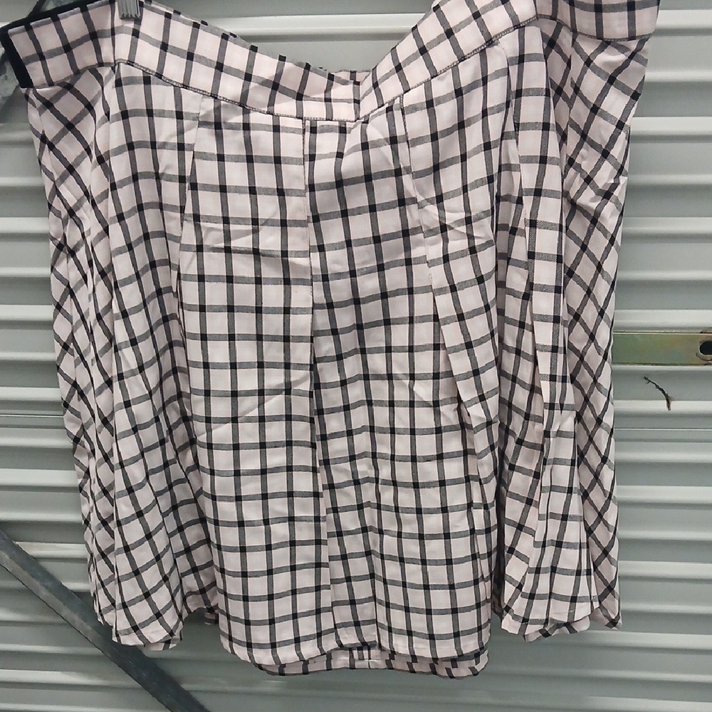 Torrid Pink and Black Plaid Skirt